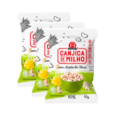 Imagem de Kit 3X: Canjica de Milho com Azeite de Oliva Okoshi 40g