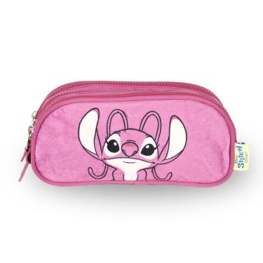 Imagem de Estojo de Pelúcia Triplo Escolar Stitch Disney Meninas
