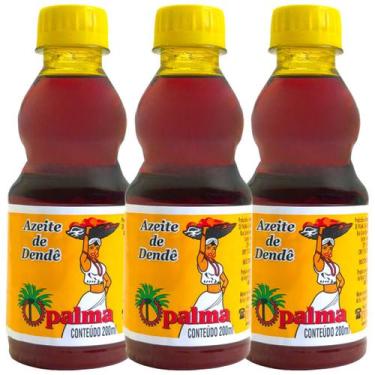 Imagem de Azeite de Dendê 200ml Opalma Kit com 3 Unidades