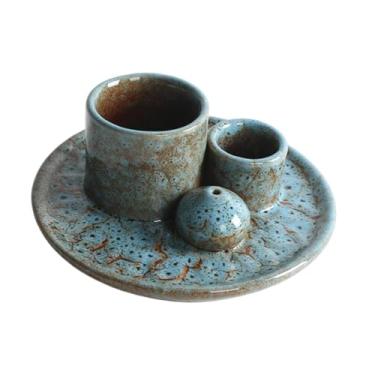 Imagem de Ｂｅｓｇａ Porta-incenso para Velas, Decoração para Casa, Lareira, Mesa, Presente, Suporte para Varetas de Incenso de 3mm, Sala de Jantar, azul claro