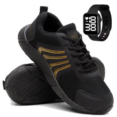 Imagem de Kit Tênis Esportivo Masculino Para Corrida e Caminhada Treino Super Leve e Macio com Relógio-Masculino