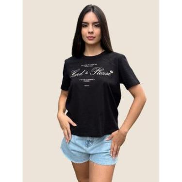 Imagem de Camiseta Feminina Hard To Please Colcci Cor:;Tamanho:P-Feminino