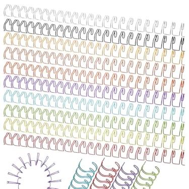 Imagem de IANFAN 100 peças de fios de encadernação de arame de metal 9/16 a granel de laço duplo espinhas para encadernação de fio de anel duplo pentes 23 furos 2: 1 fio de máquina de bobina de passo