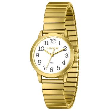 Imagem de Relógio Lince Feminino Ref: Lrgh266l32 B2kx Casual Mola Dourado