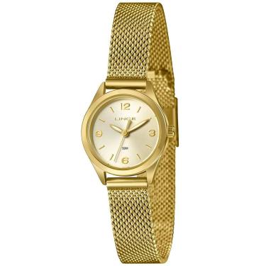 Imagem de Relógio Lince Feminino Ref: Lrgh271l25 C2kx Casual Mesh Dourado