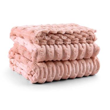 Imagem de Cobertor Manta Alaska Casal Queen 2,40m X 2,20m Manta Flannel Soft - Blush Rose - 100%...