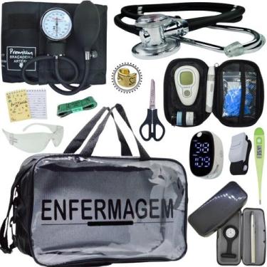 Imagem de Kit Enfermagem Transparente Estagio Academico Completo - Love Saude, P