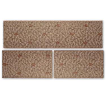 Imagem de Kit 3 Peças Ps Jogo Tapete Cozinha Largo 0,66 Antiderrapante Ps-36