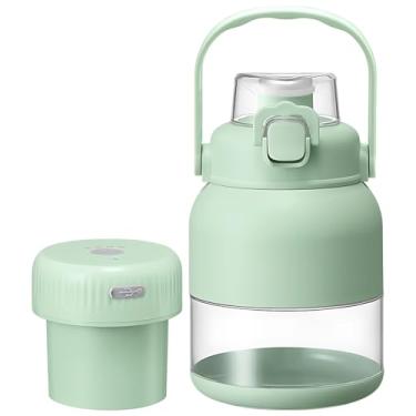 Imagem de Mini garrafa de suco recarregável de 500 ml/16,9 Fl Oz, copo compacto USB para liquidificador de frutas com tampa destacável, misturador sem fio para smoothies