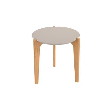 Imagem de Mesa Lateral Arredondada Guatemala Off White Freijó