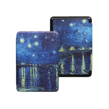 Imagem de Akacy Capa com padrão pintado para Kindle Paperwhite 6.0 polegadas 11ª geração lançada em 2022/2024 (Modelo: C2V2L3/RS23CV) com função hibernar/despertar automática (41)