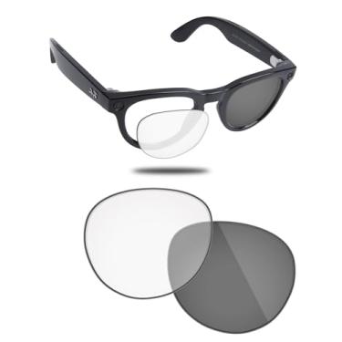 Imagem de Fiskr Lente de substituição compatível com óculos Ray-Ban Meta Headliner RW4013 (Gen 2) 50 mm AI, resistente a impactos e ajuste perfeito, Fotocrômico transparente a cinza, Tamanho �nico