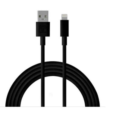 Imagem de CABO LIGHTNING 2.0 AM 8 PINOS x USB 1m PRETO CB-L10BKX C3 TECH