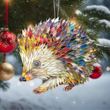 Imagem de Enfeites de Natal com cristais de animais, enfeites de árvore de Natal feitos à mão, decoração de carro e casa - presentes de Natal, decoração de artesanato em acrílico, ideias de troca de presentes