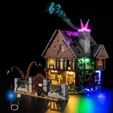 Imagem de Nitemode LED Light Kit Compatible with Lego Hocus Pocus: The Sanderson Sisters' Cottage 21341, Upgraded Upgraded On/Off Switch Design, Includes Theme Music-Synced Lighting Accessories (No Model)