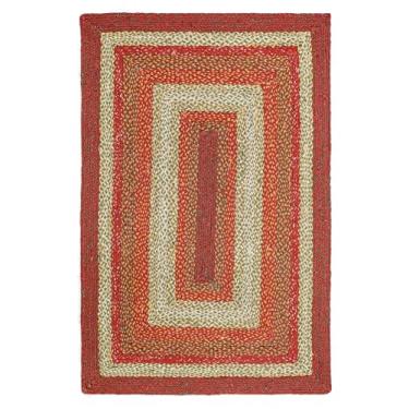 Imagem de Weaving Village Tapete trançado de juta tradicional, decoração rústica rústica para cozinha, sala de estar, sala de jantar, quarto, calêndula, 1,8 x 2,5 m