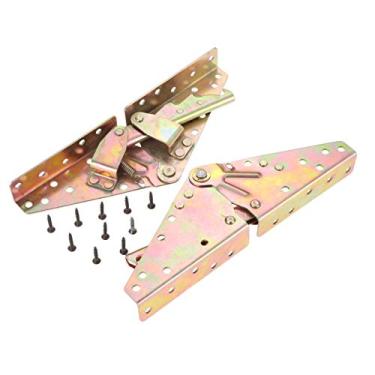 Imagem de 2 pçs / 1Pair ferro ajustável 3-posição móveis sofá cama mecanismo dobradiças de hardware de móveis ferramenta w/parafusos YYDFPIIA