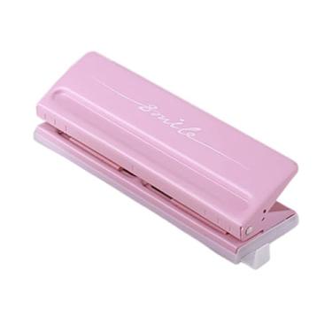 Imagem de Colaxi Perfurador de Papel com 6 Furos - Material Versátil para Diários e Refil de Páginas para Fichário Deskfax, Rosa
