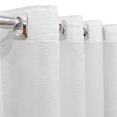 Imagem de Cortina Voil Gaze Linho 4,00X2,80 Sala Ou Quarto Alto Padrão - Confecc
