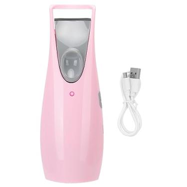 Imagem de Modelador de cílios elétrico USB recarregável aquecido ferramenta de ondulação de cílios com controle de temperatura portátil para viagem acessório de beleza rosa para mulheres e