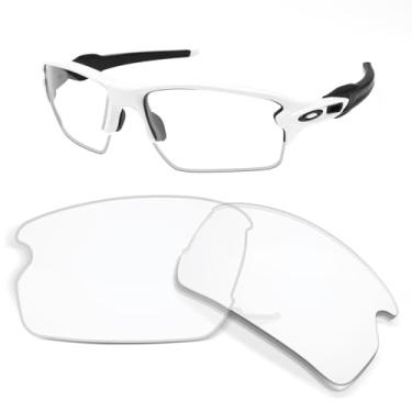 Imagem de Biyxpiv Lentes de substituição de 1,5 mm compatíveis com óculos de sol Oakley Flak 2.0 XXL OO9488 63 mm, antirriscos, Cristal HD