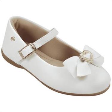 Imagem de Sapatilha Sapato Infantil Pampili Bailarina Laço Coração Metalizado Festa-Feminino