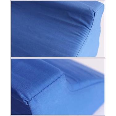 Imagem de Yinhing Travesseiro de Cama Almofada de Dormir Lavável Removível Com Zíper de Espuma Azul para Apoio Nas Costas Ideal para Descanso Confortável 50 X 25 X 15 Cm / 19,7 0,8 5,9 pol. (50 * 25 * 15)