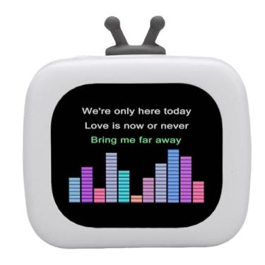 Imagem de SPYMINNPOO Mini Alto-falante Estilo TV retrô Alto-falante Portátil Sem Fio TWS Com Tela Sensível Ao Toque 5W Som Baixo Microfone Embutido para Mãos, Chamada para Casa Ao Ar Livre