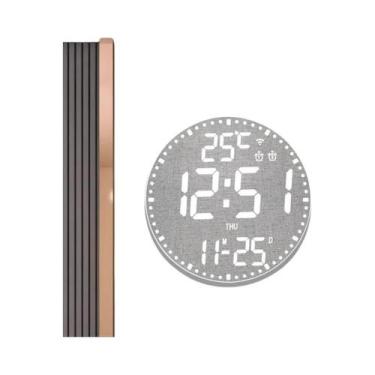 Imagem de Relógio Digital De Parede LED RGB Inteligente Com Controle Por Aplicat