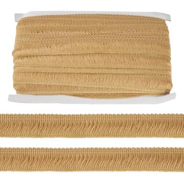 Imagem de Craftdady Fita de franja de 27 metros com franja de 3,5 cm x 2,5 m, acabamento de renda de franja de poliéster para costurar, faça você mesmo, roupas, vestido, acolchoamento, cortina, decoração de