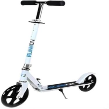 Imagem de Patinete dobravel, leve e facil de transportar, branco, veloz, resistente, moderno, simples, confortavel, bom