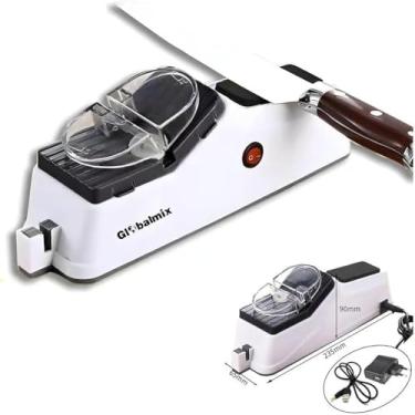 Imagem de Amolador Afiador Eletrico de Facas e Tesouras Bivolt - Branca