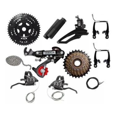 Imagem de Relação Kit 21 Marchas Bicicleta Rapid Fire + Freio Vbrake P - Yamada