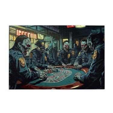 Imagem de MA6GE8DE Quebra-cabeça de madeira Horror Zombie Police 1000 peças para adultos, imaginação maravilhosa, aproveite o processo de resolução de quebra-cabeças, arte exclusiva para adultos, hobbies de