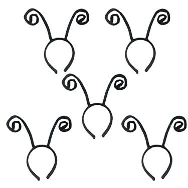 Imagem de YOVECATHOU 5 Pack Black Velvet Bug Antenna Headband Ladybug Bee Insect Hair Band Costume Accessory For Halloween Party Costume Cosplay Dress Up Pretend Play Accessory