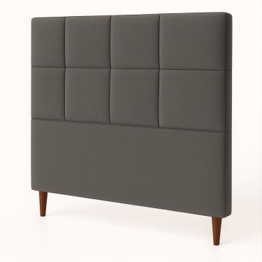 Imagem de Cabeceira Cama Box Casal King Size 195cm Elena Estofada Cinza