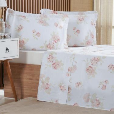 Imagem de Jogo De Cama Casal 4 Pçs 200 Fios 100% Algodão 140x190x35cm Classique