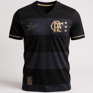 Imagem de Camiseta Flamengo Volta Zico Masculina - Preto - Braziline, P