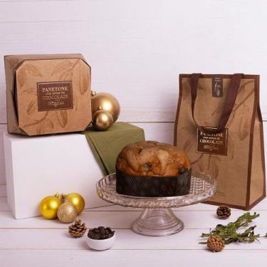 Imagem de Panetone com Gotas de Chocolate Sacola Presente Casa Santa Luzia  500g