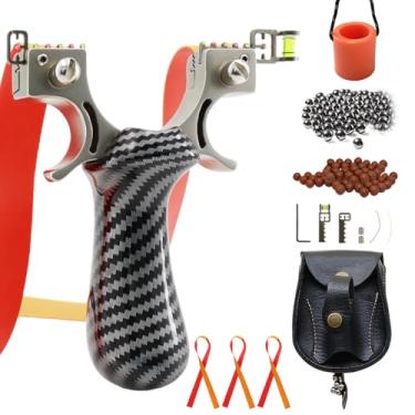 Imagem de Luoyer Conjunto de tiro profissional para adultos de caça com bolsa munição para esportes ao ar livre catapulta estilingue (alça de plástico)