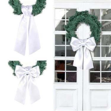 Imagem de 2 peças de faixa de guirlanda para porta da frente acessórios de fita branca para guirlanda de quintal porta interna e externa arco de chá de panela decoração de casa (2)