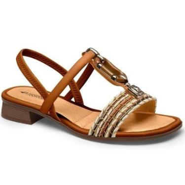 Imagem de Sandália Mississipi Salto Baixo J0321 Feminino Marrom-Feminino