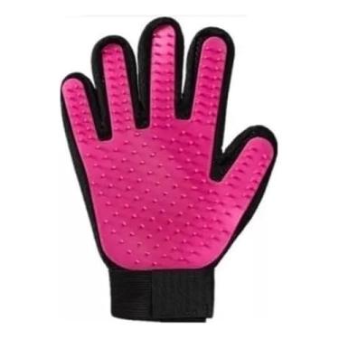 Imagem de Luva Com Escova MagnéTica Nano Para Animais De EstimaçãO Remove Sem EsforçO PêLos De Gatos E CãEs(rosa)