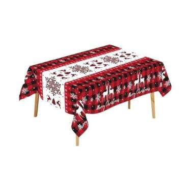 Imagem de Toalha De Mesa De Natal Holly Poinsettia, Capa De Mesa De Natal, Decor