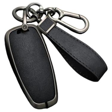 Imagem de Capa para chave de carro compatível com Hyundai Tucson 2021 / Solaris / Sonata Hybrid / NEXO / NX4 / Santafe Dn8 2020 Suporte de acessórios automotivos(Black B)