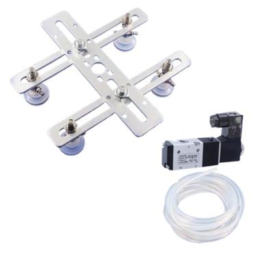 Imagem de 1 conjunto de ventosas pneumáticas a vácuo com base de alumínio DATOU Sucker DP30 com kits de suporte de válvula solenoide (Kits4)
