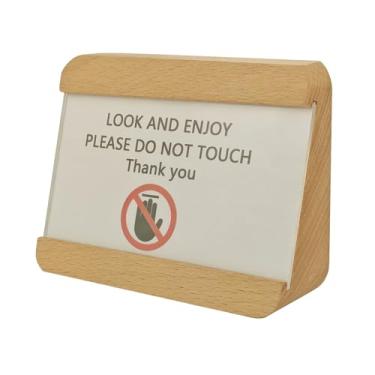 Imagem de Olhe e aproveite o sinal de não toque Air bnb propriedade de aluguel, base de madeira, acrílico transparente vertical (base de madeira-01)