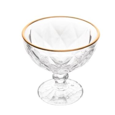 Imagem de Conjunto Jogo de 6 taças sobremesa diamound diamante 310ml sorvete transparente