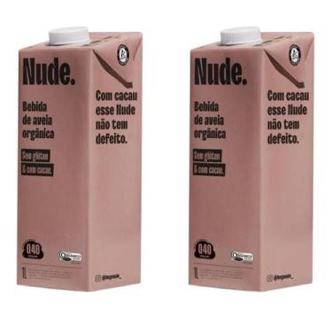 Imagem de Kit 2 caixas bebida vegetal de aveia orgânica nude cacau 1l  leve, ach