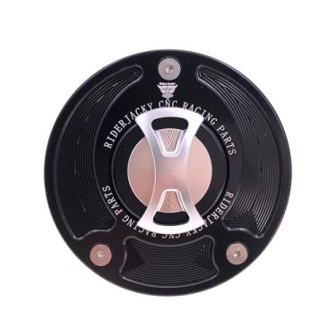 Imagem de Riderjacky Tampa de tanque de combustível sem chave para Suzuki GSF 650 GSF650 BANDIT de 2005 a 2019, GSF1200S GSF1250 BANDIT 2006 a 2019, GSXR1300/Hayabusa/GSX1300 R 2008-2020 (prata)